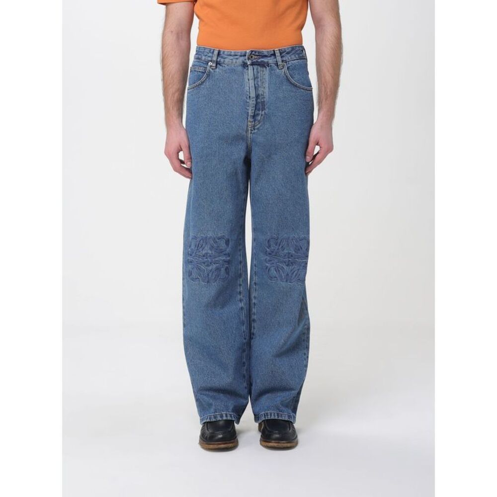 Loewe Jeans Men Gnawed Blue